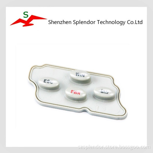 Custom molded silicone rubber buttons/ push button/single button From China
